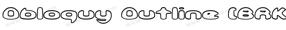 Obloquy Outline (BRK)字体转换